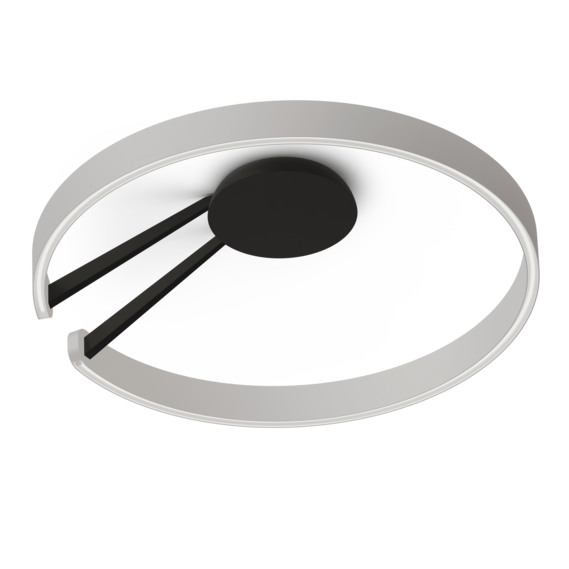Luminaire in matt silver