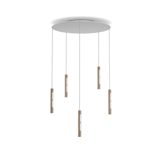Luminaire in matt gold matt white