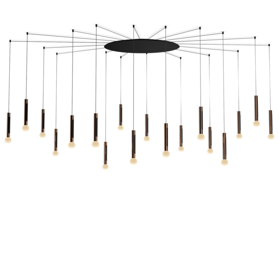 Luminaire in rose gold